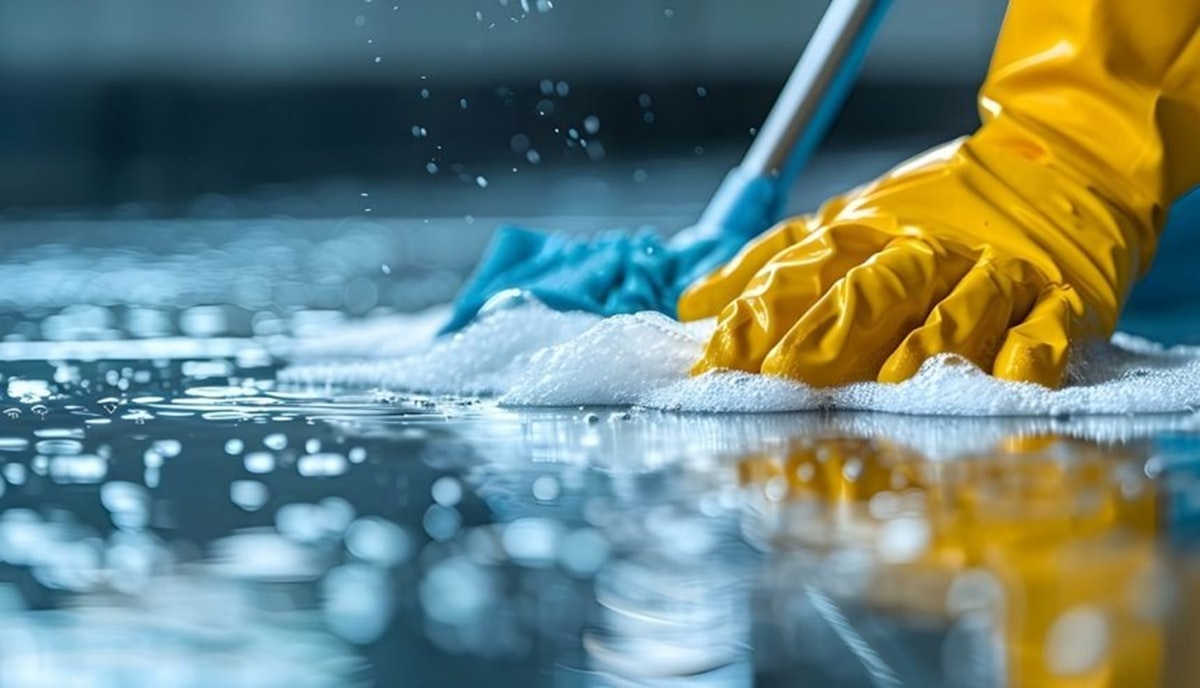 Deep cleaning in progress