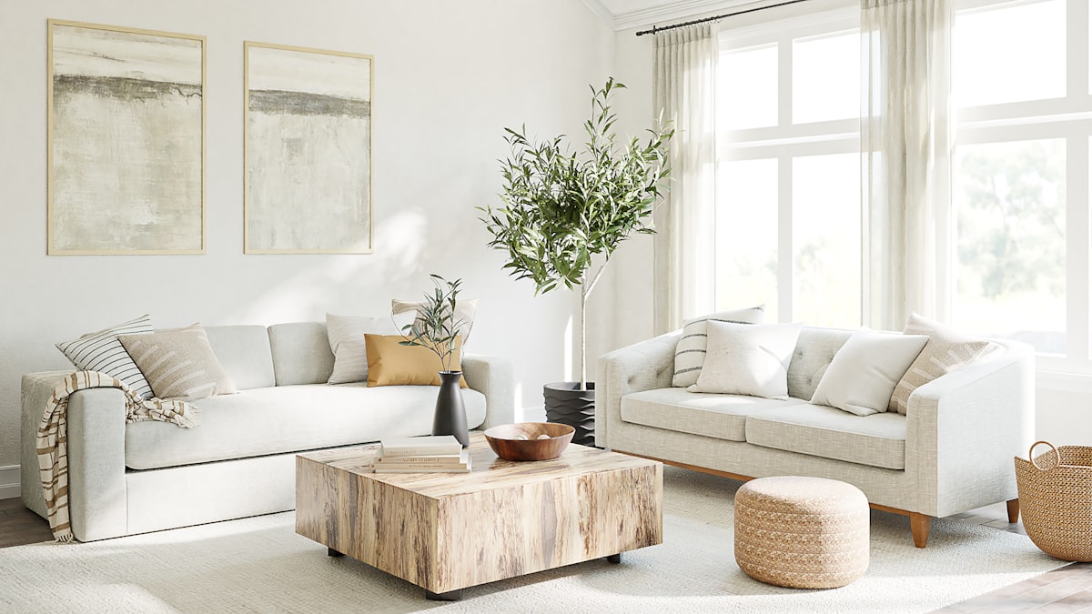 Bright clean living room